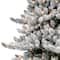 9ft. Pre-Lit Slim Flocked Royal Majestic Artificial Spruce Christmas Tree, Clear Lights